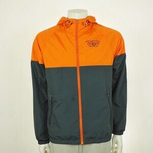 Walt Disney World Parks 1971 Windbreaker Jacket Mens Small Gray Full-Zip Hoodie